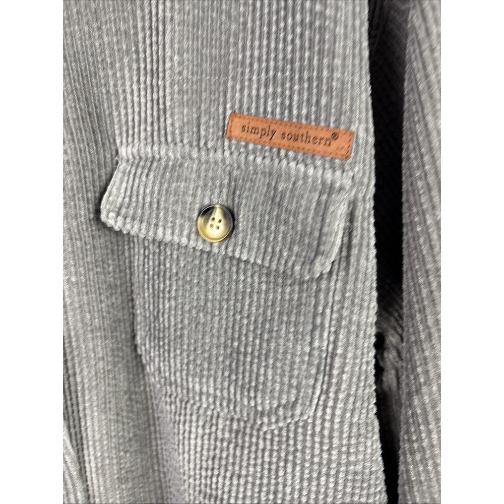Men's Simply Southern Reversible Corduroy Fleece Shacket Size XXL Preppy - Picture 4 of 14